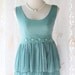 Sound Of Autumn - Classy Lady Gorgeous Maxi Dress Pleated Dusty Powder Blue Green Sweet Goddess Feminine Dreamy Long Dress XS-S