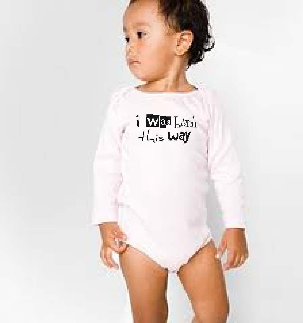 I was born this way Lady Gaga Baby Onesie Lady Gaga Born This Way Song Baby Clothes Boy Girl