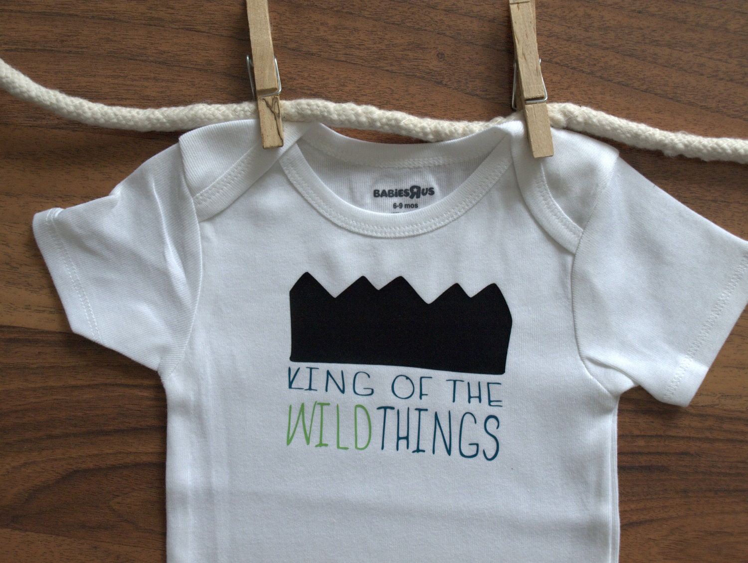 Wild Thing, King of the Wild Things, Funny Onesie, Funny Baby Boy Onesie, Wild Thing Bodysuit