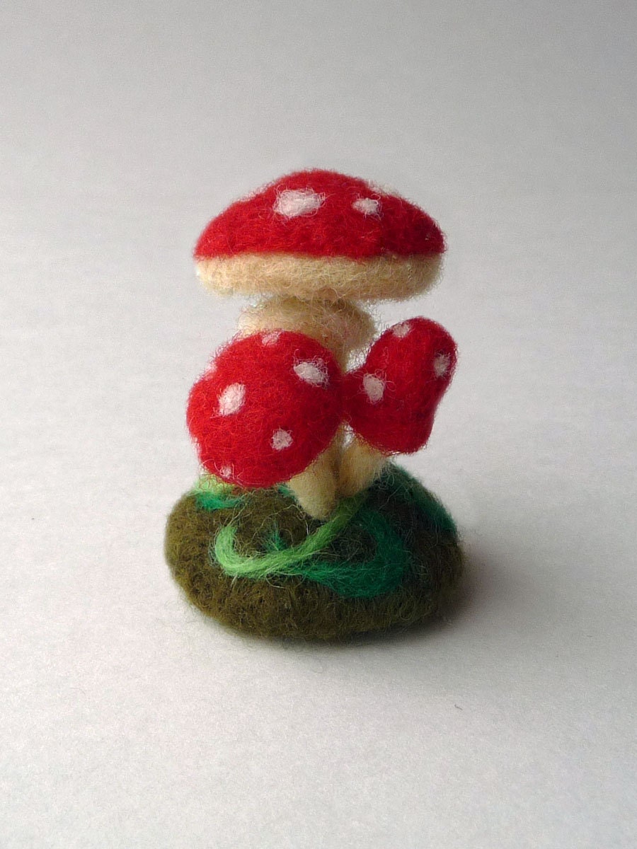 Mushroom fly agaric - felt miniature