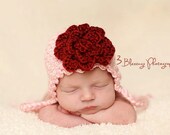 FREE SHIPPING be mine flower earflap hat