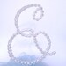 Wedding Letter Cake Topper - Letter E - Initial cake topper - Monogram Cake Topper - Pearl Letter Cake Topper - Shabby Chic - Personalized