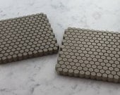 Concrete. Hexagon. Coasters.