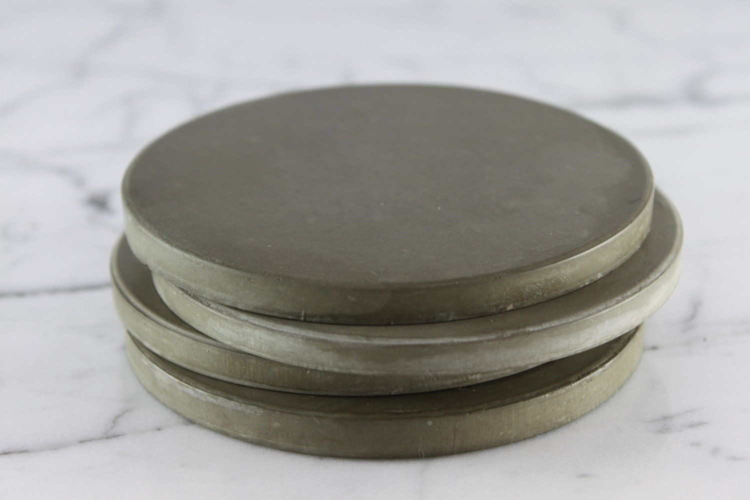 Rustic. Natural. Gray. Concrete. Coasters.