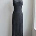 RESERVED FOR ALANA Black See Through Lace Crochet 90's Grunge Body Con Long Gown Dress Size Medium