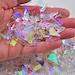Dichroic Glass Scrap - 2 Ounce - 90 COE - ALL CLeAR Mixed Color Shape & ALL SMooTH - for Mosaic or Fusing