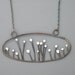 handmade jewelry. Sterling silver sprouts necklace, blackened with shiny buds