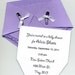 Baby Shower Invitation Diaper Shaped In Purple