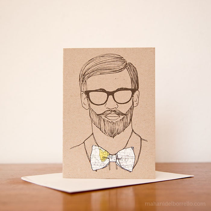 Greeting Card - Guy with Bow Tie