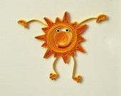 Quilled You're my Sunshine Card - Handmade greeting card quilling
