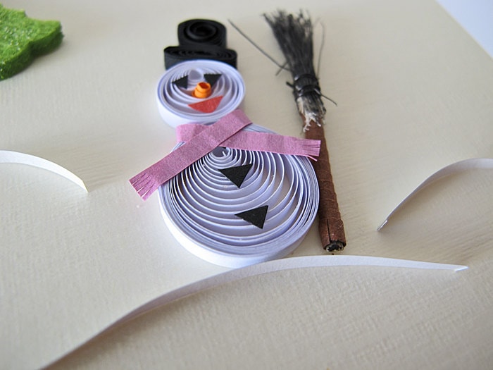 Quilled snowman card Paper quilling by QuillingWonderland on Etsy