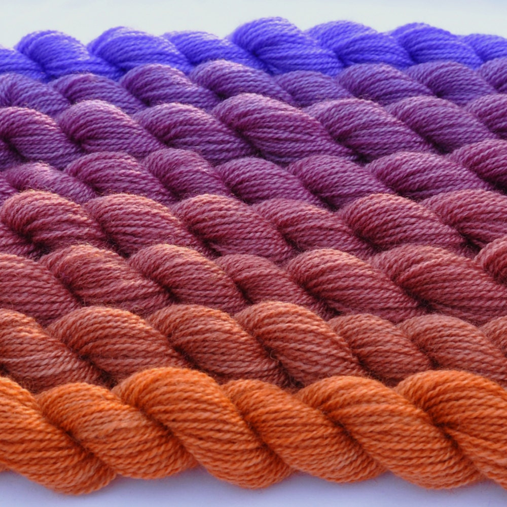 Violet to Shell Color Bridge Yarn Set