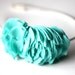 Spearmint Ruffled Flower Headband