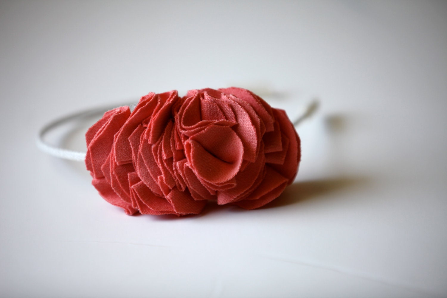 Coral Knit Ruffled Headband