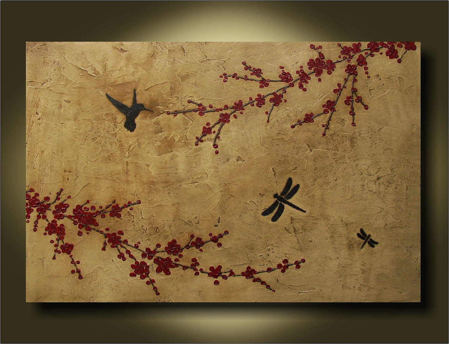 Celebration of Summer- 24x36 Huge Unique Sculptural Painting