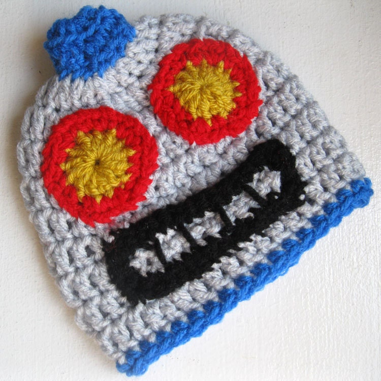 Newborn Infant Toy Robot Beanie Hat - Made to Order Baby Accessories by Julian Bean - JulianBean