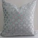 Beautiful mineral blue cut velvet designer pillow cover