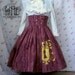 Hidden Secrets steampunk lolita neovictorian skirt with gold print