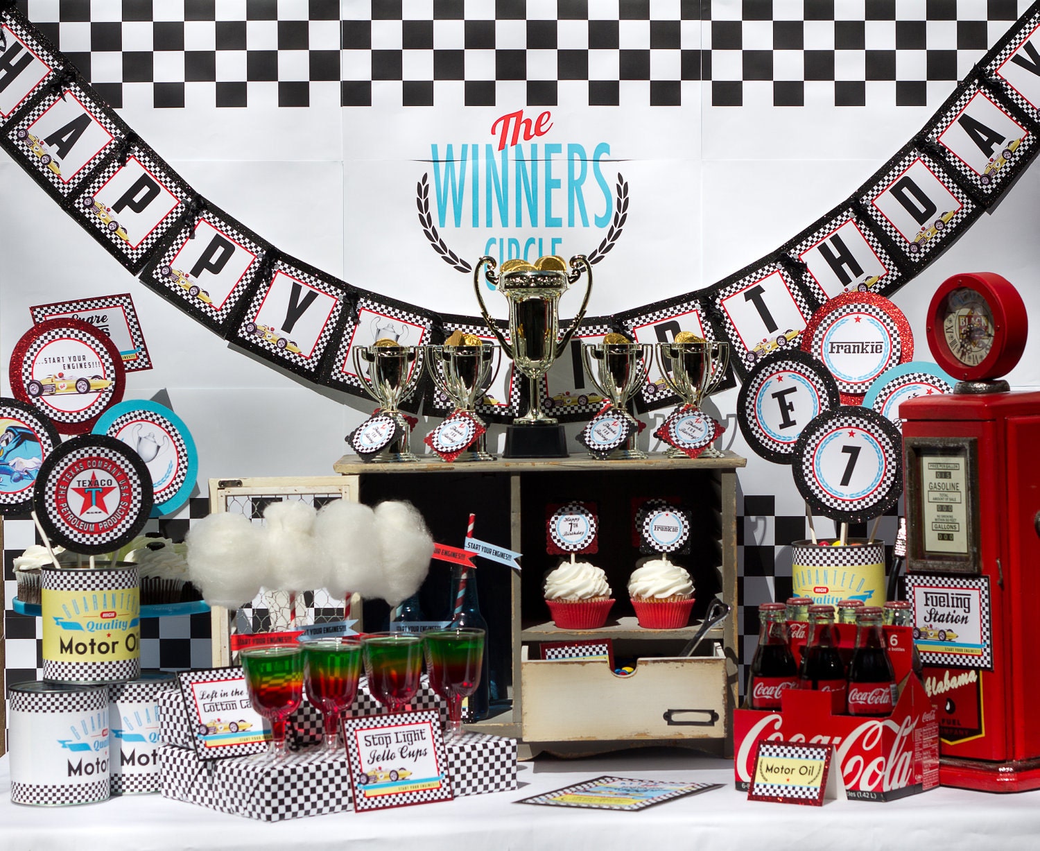 Race Car Party, Vintage Race Car Party - PRINTABLE PARTY COLLECTION - Cutie Putti Paperie Il_570xn