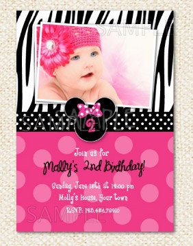 Minnie Mouse Birthday Invitations