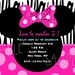 Minnie Mouse Birthday Invitations