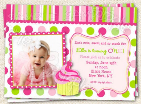 Cupcake Birthday Invitations