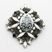 Vintage Brooch Floral Transfer D and E Circa 1970