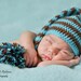 Munchkin Hat Newborn-12 Months Baby Boy Blue and Brown