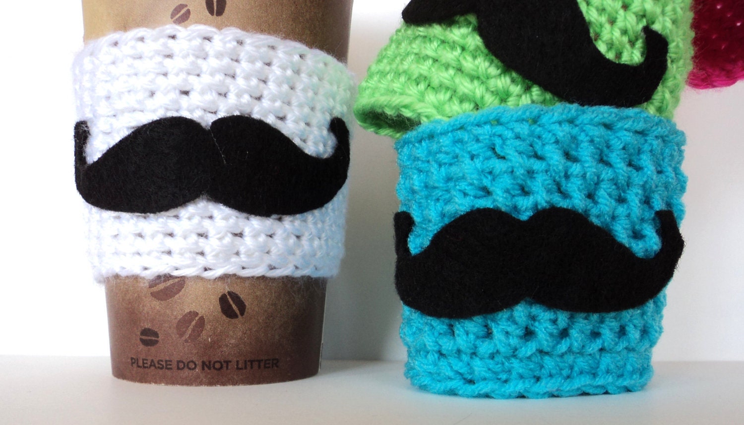 Mustache Coffee Cozy