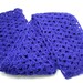 Bright Purple Scarf Winter Crochet Long Warm Sheeps Wool