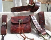 Medieval Ladies Belt, Pouch, Skirt Chaser, and Mug Frog Flower Set, Plus Size