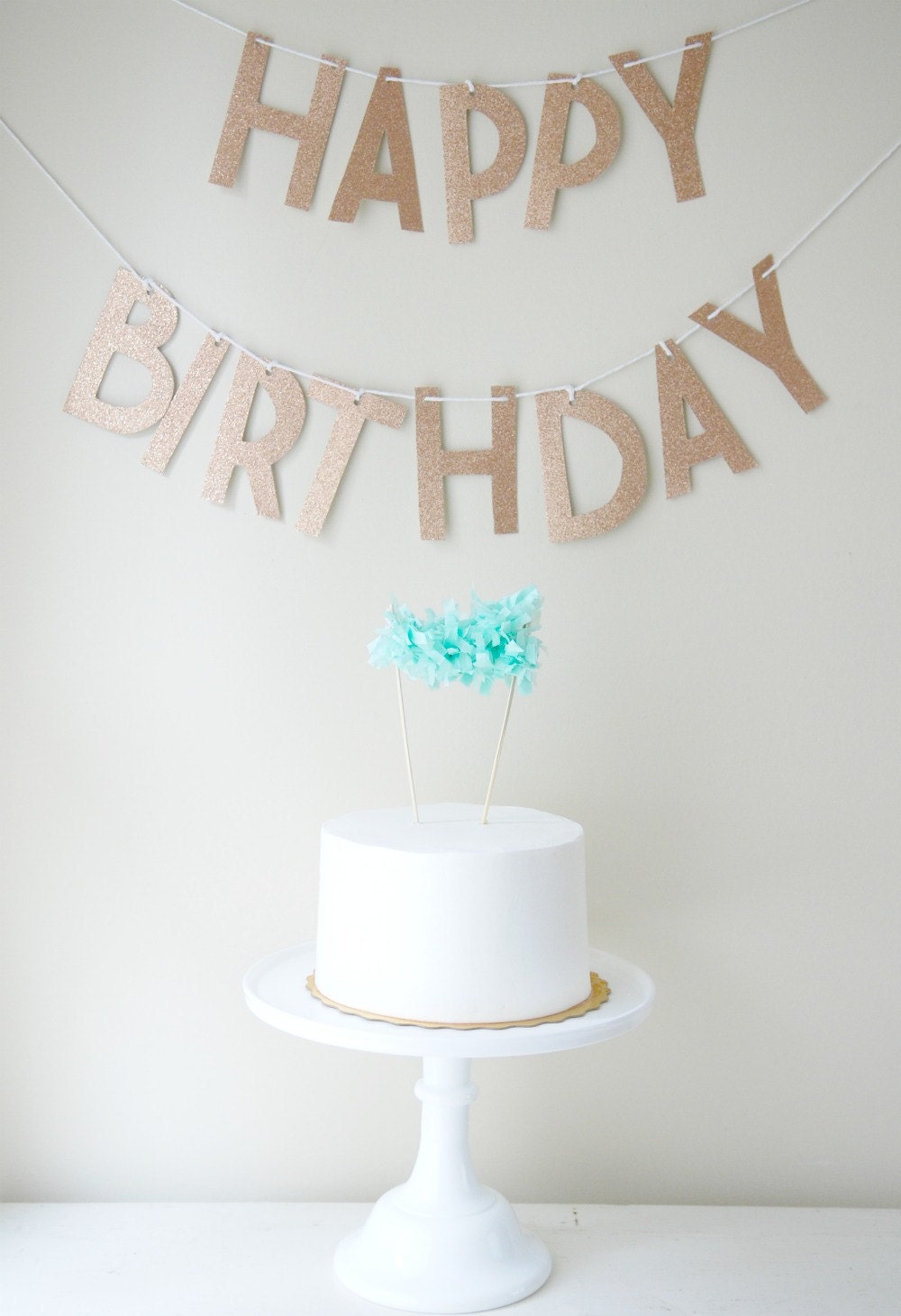 Custom Glitter Happy Birthday Letter Garland