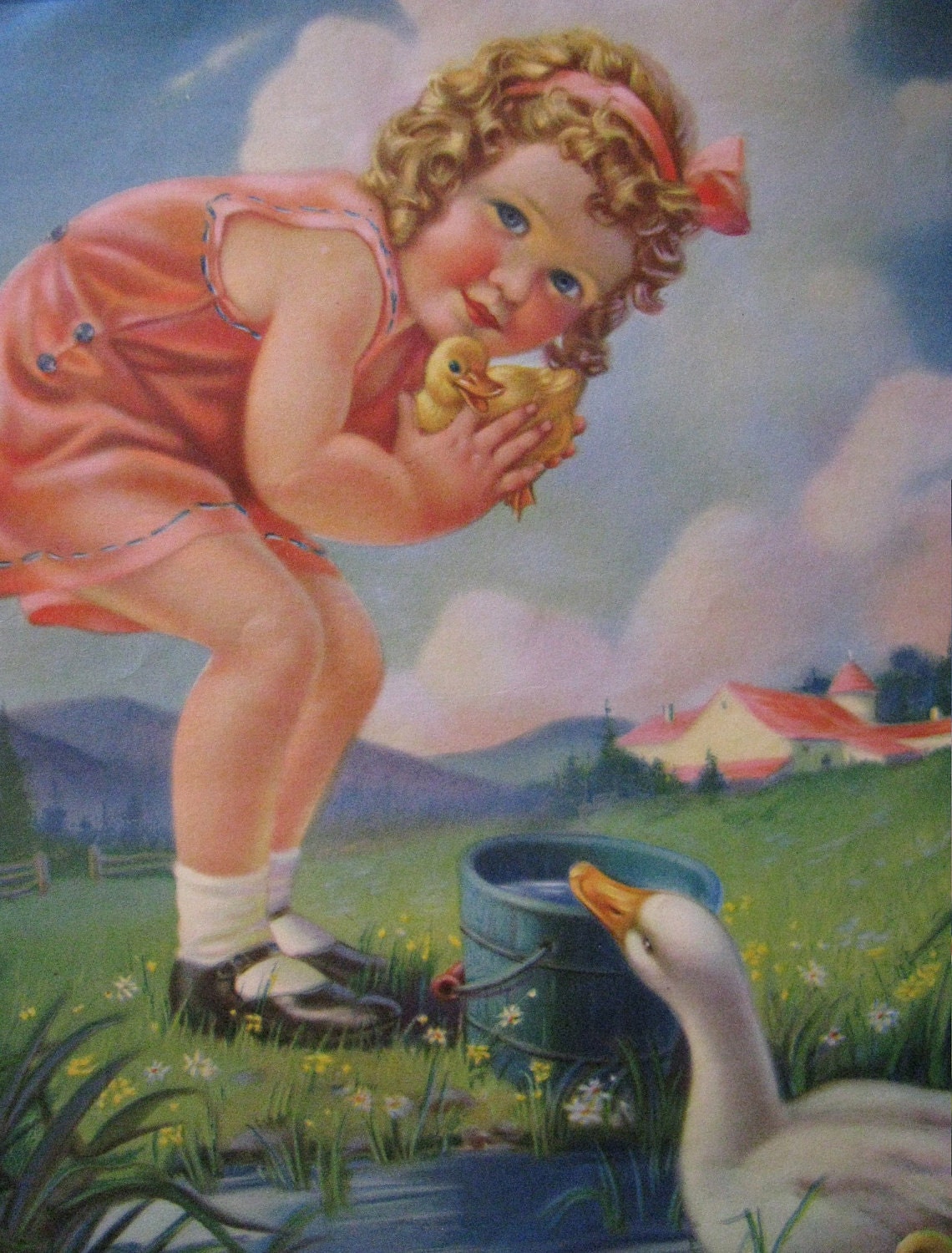 After the Bath Mabel Rollins Harris Calendar Art