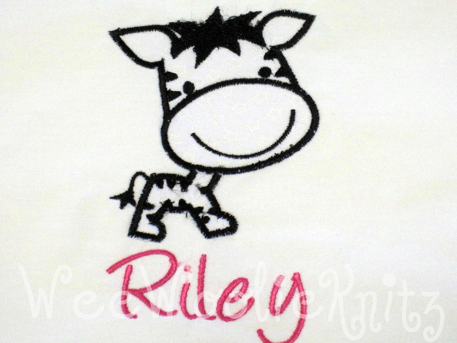 Zebra Personalized Onesie Newborn Baby Boy T Shirt Bodysuit Toddler with Embroidered Applique Custom Monogrammed Baby Shower Gift