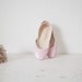 summer sale. soft leather ballet flats. blush.