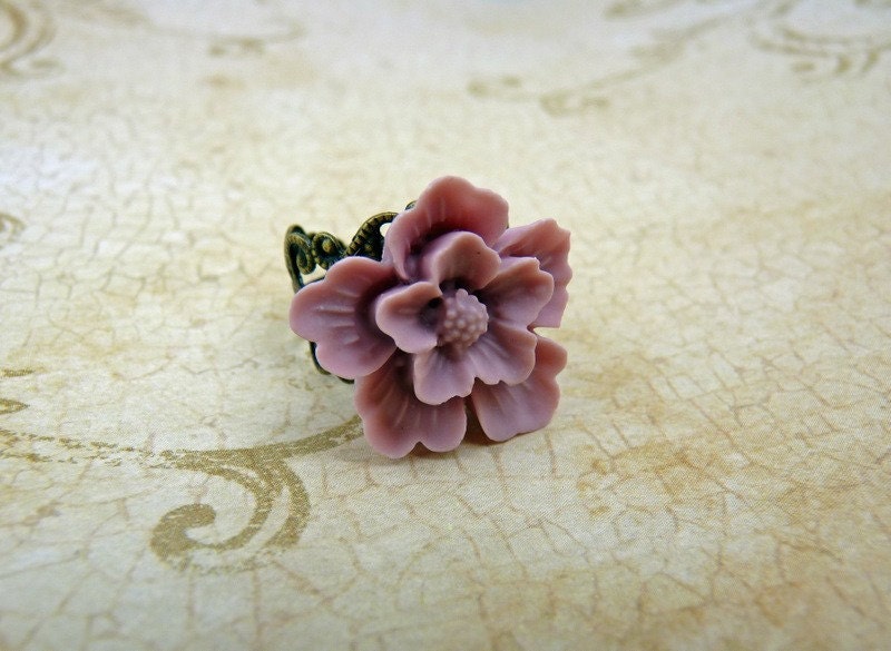 Lilac Purple Sakura Cherry Blossom Ring