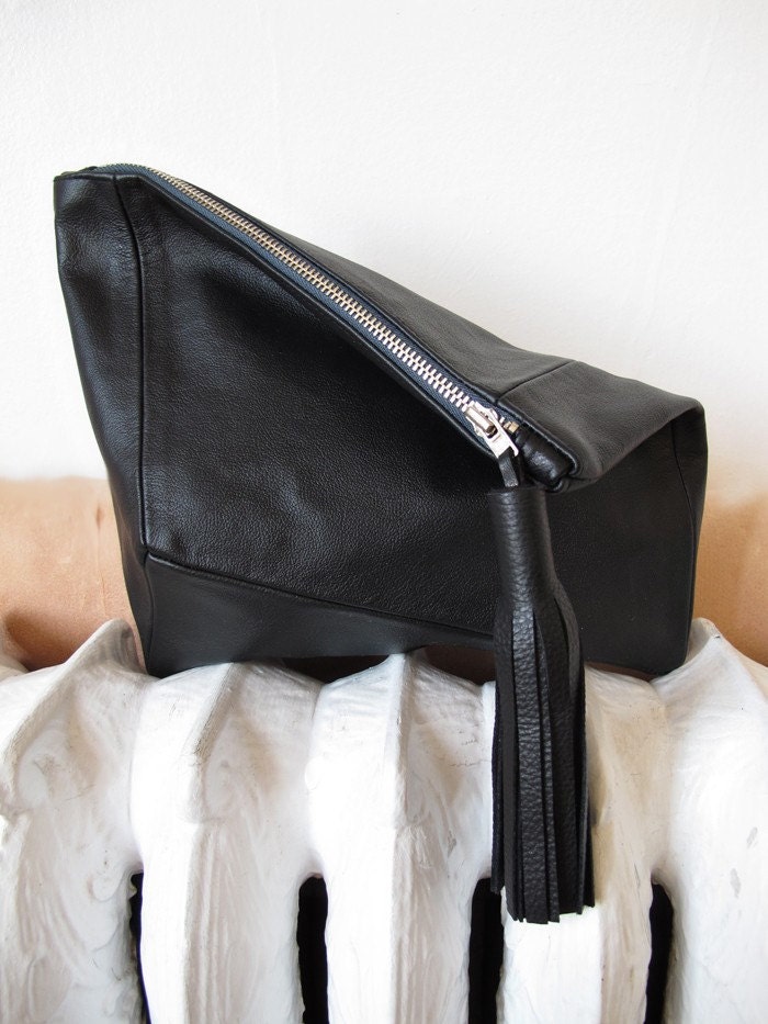 Leather Cubist Pouch