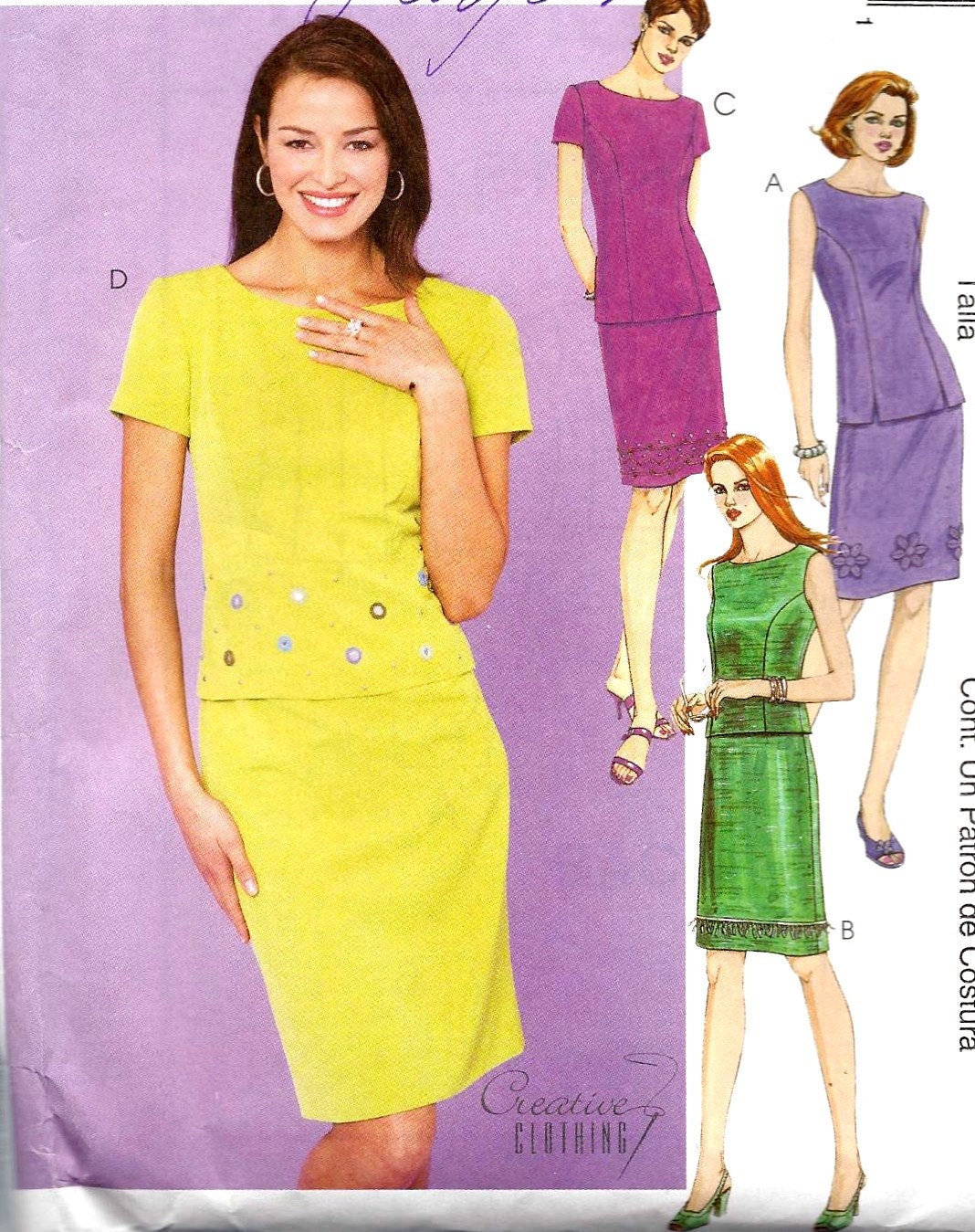 Misses' Two-Piece Dress Sewing Pattern, McCall's 3155 UNCUT, Size 12, 14, 16