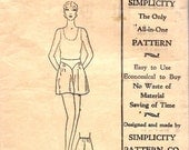 1920's French Pantie Pattern Vintage Sewing Pattern Simplicity 608 waist 28" uncut - MissBettysAttic