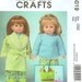 18" Doll Clothing Sewing Pattern, Pajamas, Robe, Sleeping Bag and Tote for 18 Inch Dolls, American Girl Doll, Gotz Doll McCall's 5019