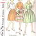1960s Misses Two Piece Dress Vintage Sewing Pattern, Blouse with Shawl Collar and Soft Pleated Full Skirt Simplicity 4337 Bust 34"