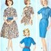 1960s Teen One-Piece Dress with Two Skirts Vintage Sewing Pattern, Simplicity 5050 Bust 36"