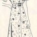 1930s One Piece Dress Vintage Sewing Pattern, Flared Sleeved Blouse Superior 514 Bust 36"