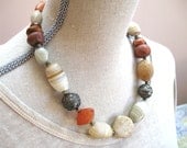 African ethnic old stone Necklace