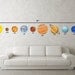 Planet Decals - Space Decor - 10 Piece Set Solar System Wall Decals - Vinyl Childrens Wall Decor
