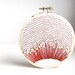 Anemone Ripples 2 - Hand Embroidery Wall Art - Tawny, Mustard, and Rufous