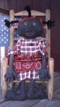 Primitive Mammy's LiL' Sugar Dumplin' Black  Mailed Paper Doll Pattern