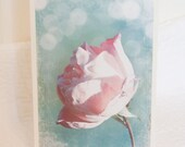 Precious Pink Rose Greeting Card - Vintage Style - Italian Stationery