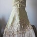 shabby chic...vintage inspired slip dress with shabby pieces of crochet and roses......