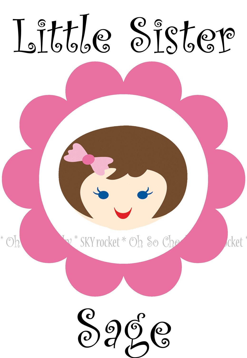 Personalized Sibling Tshirt. Custom Big Sister Little Brother Tee.